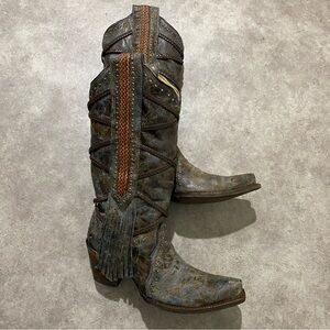 Vintage Corral Leather Western Boots Size 9